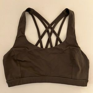 Lululemon free to be serene bra (light olive green, size 6)